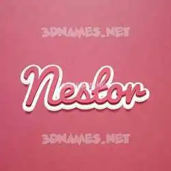 nestor in Red Scribble style - 3D name wallpaper