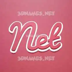 net in Red Scribble style - 3D name wallpaper