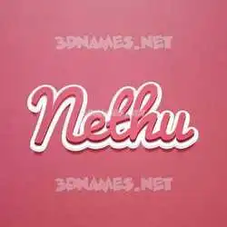 nethu in Red Scribble style - 3D name wallpaper