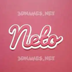 neto in Red Scribble style - 3D name wallpaper