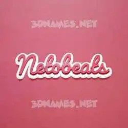 netobeats in Red Scribble style - 3D name wallpaper
