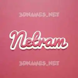 netram in Red Scribble style - 3D name wallpaper