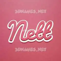 nett in Red Scribble style - 3D name wallpaper
