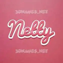 netty in Red Scribble style - 3D name wallpaper