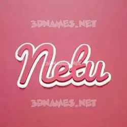 netu in Red Scribble style - 3D name wallpaper