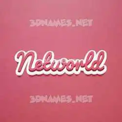 networld in Red Scribble style - 3D name wallpaper