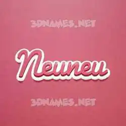 neuneu in Red Scribble style - 3D name wallpaper