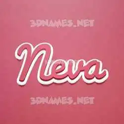 neva in Red Scribble style - 3D name wallpaper