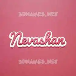 nevashan in Red Scribble style - 3D name wallpaper