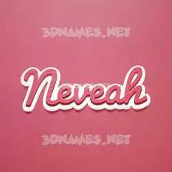 neveah in Red Scribble style - 3D name wallpaper