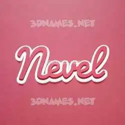 nevel in Red Scribble style - 3D name wallpaper