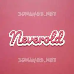 neverold in Red Scribble style - 3D name wallpaper