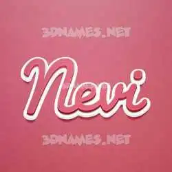nevi in Red Scribble style - 3D name wallpaper