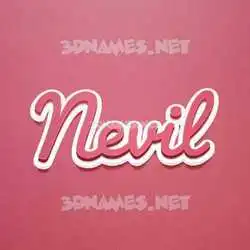 nevil in Red Scribble style - 3D name wallpaper