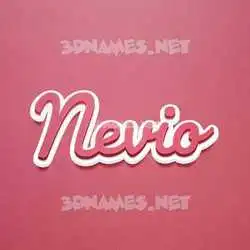 nevio in Red Scribble style - 3D name wallpaper