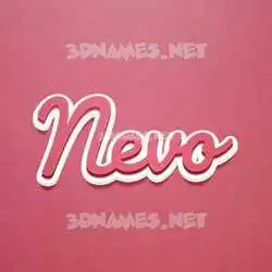 nevo in Red Scribble style - 3D name wallpaper