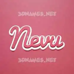 nevu in Red Scribble style - 3D name wallpaper