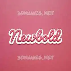newbold in Red Scribble style - 3D name wallpaper