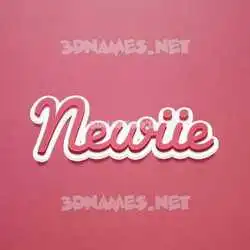 newiie in Red Scribble style - 3D name wallpaper