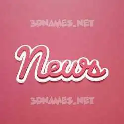 news in Red Scribble style - 3D name wallpaper