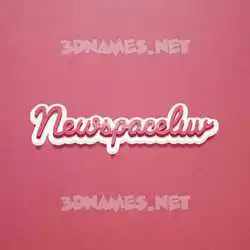 newspaceluv in Red Scribble style - 3D name wallpaper