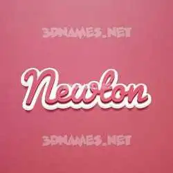 newton in Red Scribble style - 3D name wallpaper