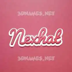 nexhat in Red Scribble style - 3D name wallpaper
