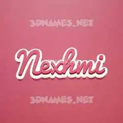 nexhmi in Red Scribble style - 3D name wallpaper