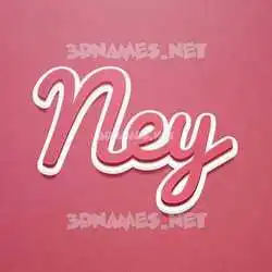 ney in Red Scribble style - 3D name wallpaper