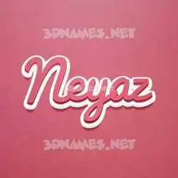 neyaz in Red Scribble style - 3D name wallpaper