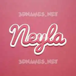 neyla in Red Scribble style - 3D name wallpaper
