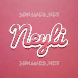neyli in Red Scribble style - 3D name wallpaper