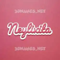 neylixita in Red Scribble style - 3D name wallpaper