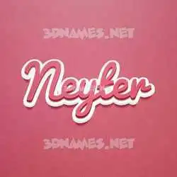 neyter in Red Scribble style - 3D name wallpaper