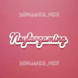 neytergaming in Red Scribble style - 3D name wallpaper