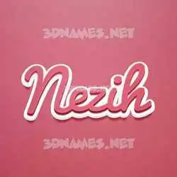 nezih in Red Scribble style - 3D name wallpaper
