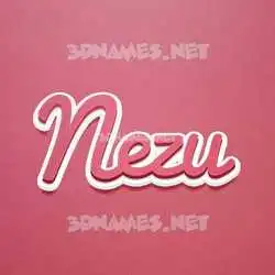 nezu in Red Scribble style - 3D name wallpaper