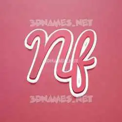 nf in Red Scribble style - 3D name wallpaper