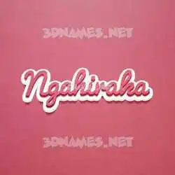 ngahiraka in Red Scribble style - 3D name wallpaper