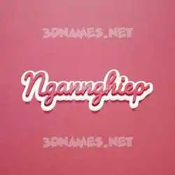 ngannghiep in Red Scribble style - 3D name wallpaper