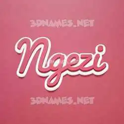 ngezi in Red Scribble style - 3D name wallpaper
