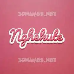 nghekute in Red Scribble style - 3D name wallpaper