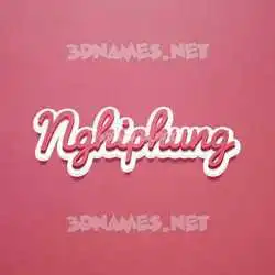 nghiphung in Red Scribble style - 3D name wallpaper