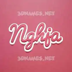 nghja in Red Scribble style - 3D name wallpaper