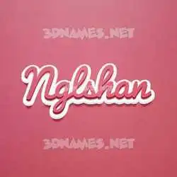nglshan in Red Scribble style - 3D name wallpaper