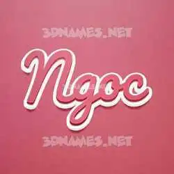 ngoc in Red Scribble style - 3D name wallpaper