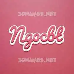 ngocbt in Red Scribble style - 3D name wallpaper
