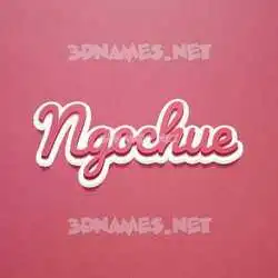 ngochue in Red Scribble style - 3D name wallpaper
