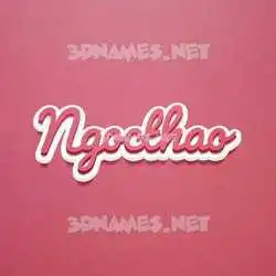 ngocthao in Red Scribble style - 3D name wallpaper