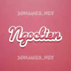 ngoctien in Red Scribble style - 3D name wallpaper